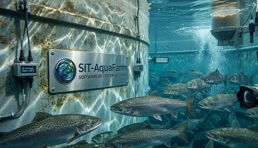 Vista secundaria de SIT-AquaFarm mostrando modulos de gestion acuicola